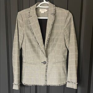 Molly Bracken Women's Gray Plaid Blazer